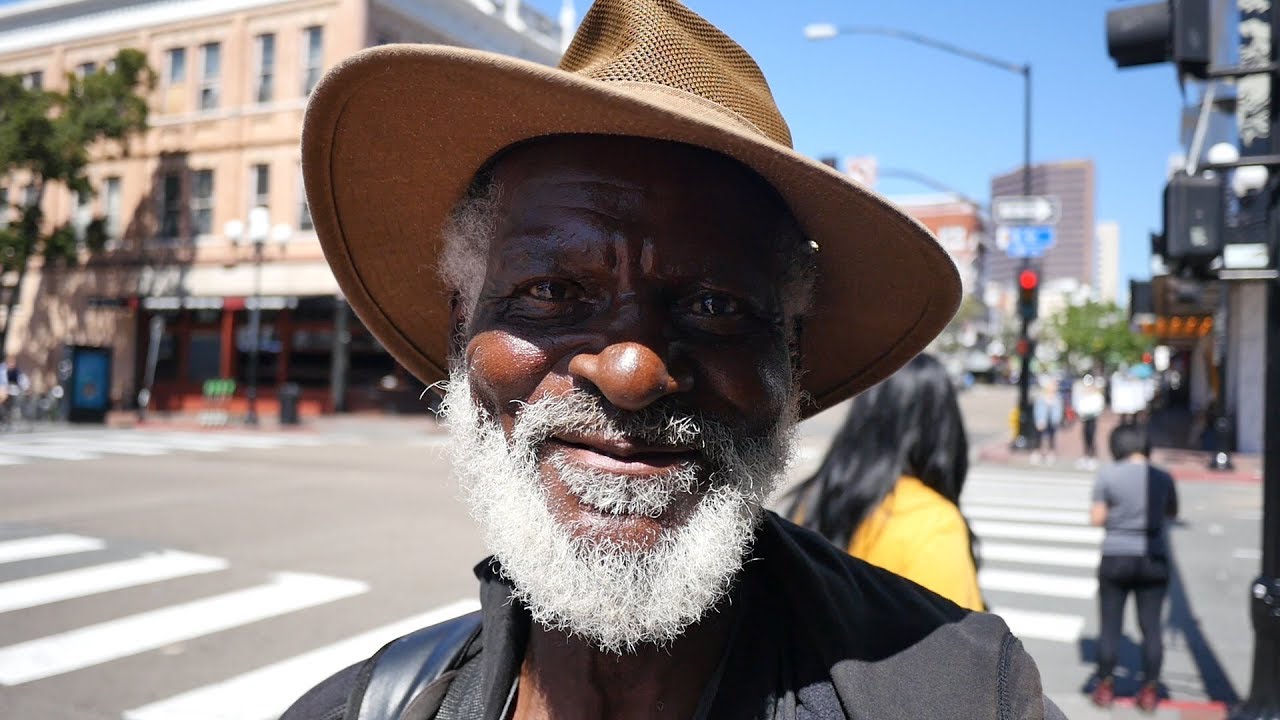 Homeless Street Musician in San Diego Sings to Us