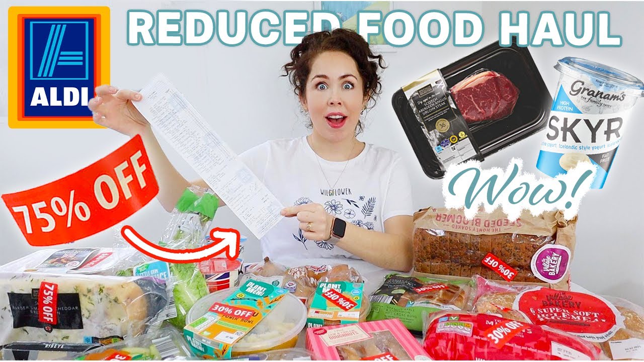 Aldi REDUCED FOOD Only Haul! Huge Discounts! Red Sticker Reductions at Aldi (UK) 2021
