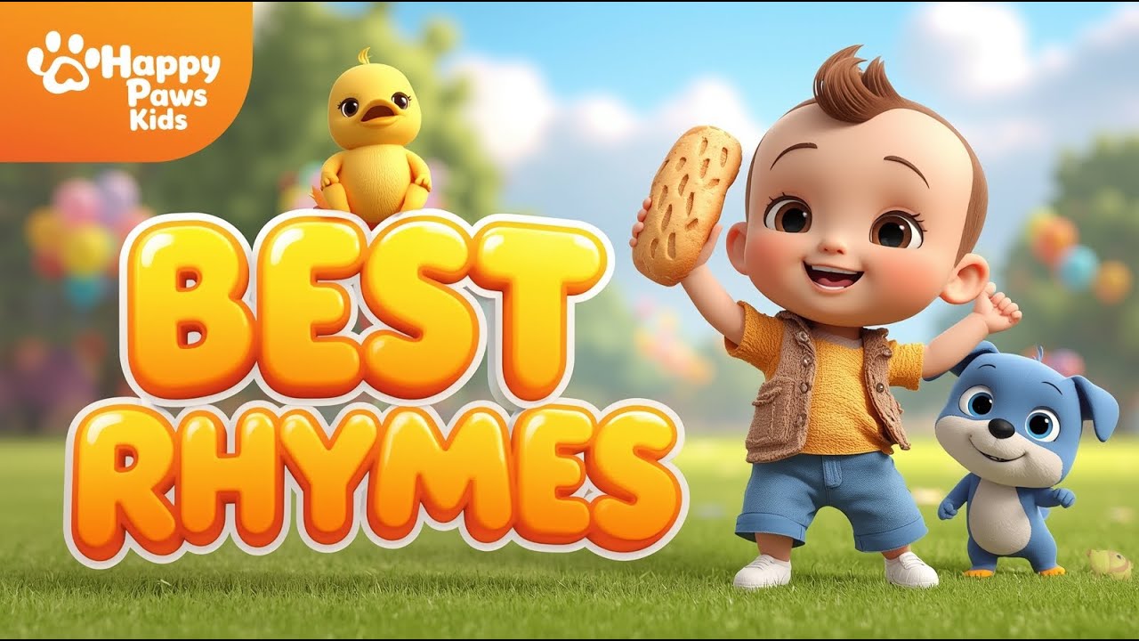 HOT CROSS BUNS + BEST Nursery Rhymes Compilation for Kids | Nursery Song for Kids | Happy Paws Kids