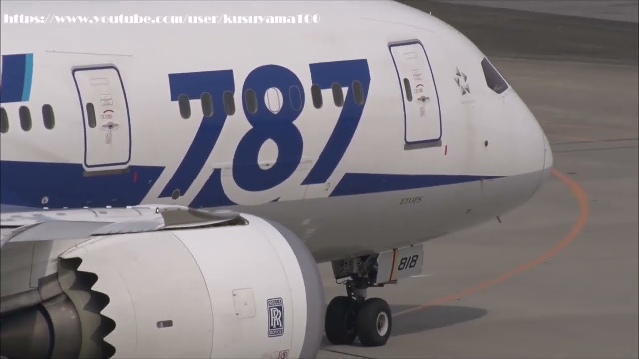 ✈✈羽田空港 グッバイウエーブ”お手振りGood Bye Wave 全日空 All Nippon AirwaysBoeing 787 8 Takeoff Haneda RWY34R