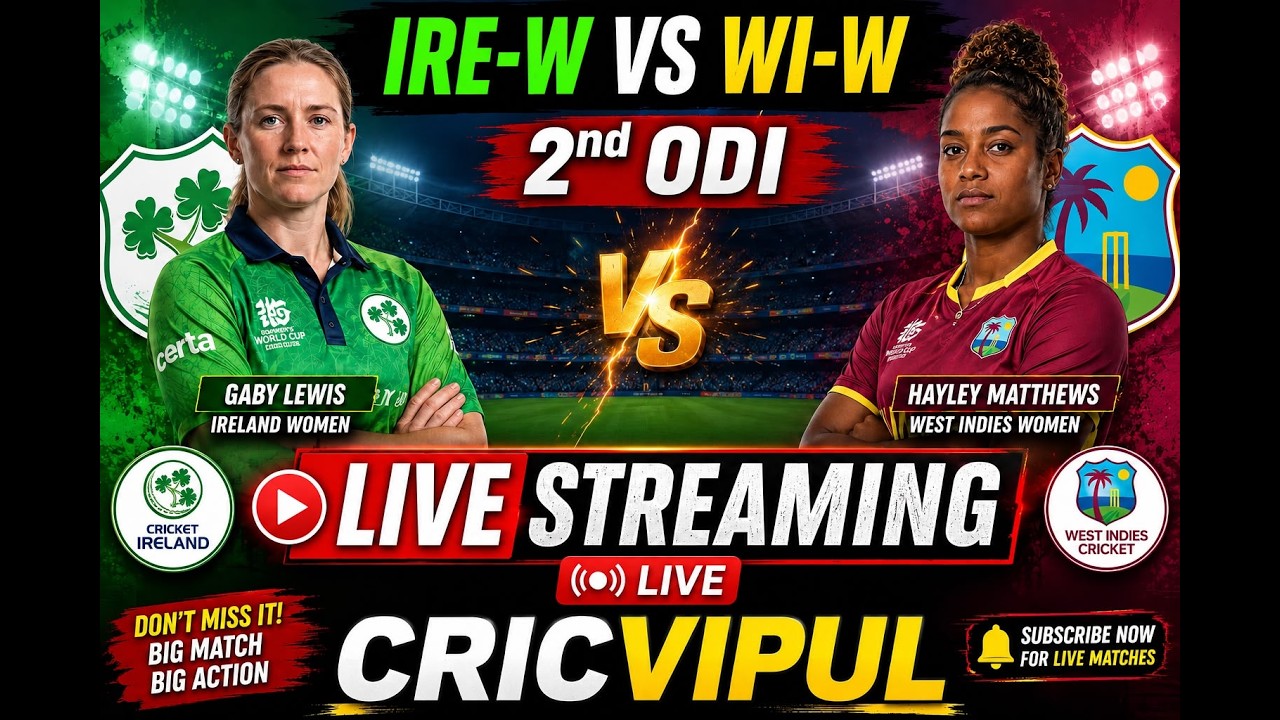 🔴Live: West Indies Women vs Ireland Women | 2nd ODI | Live Commentary | Live cricket match today