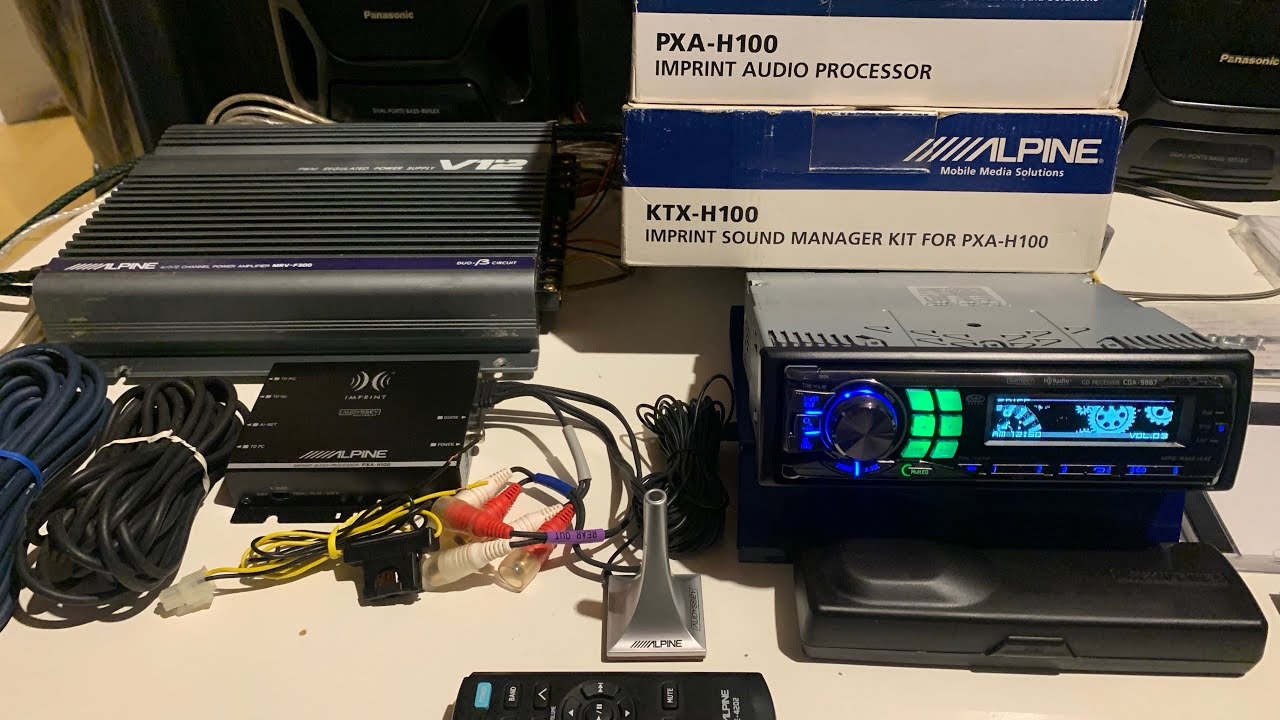 CD Player Alpine CDA-9887+PXA-H100+KTX-H100+V12 MRV-F300 DEMO