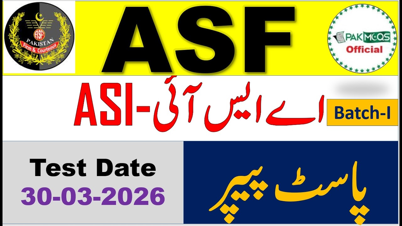 ASF ASI Complete Solved Papers Held On 30-03-2026