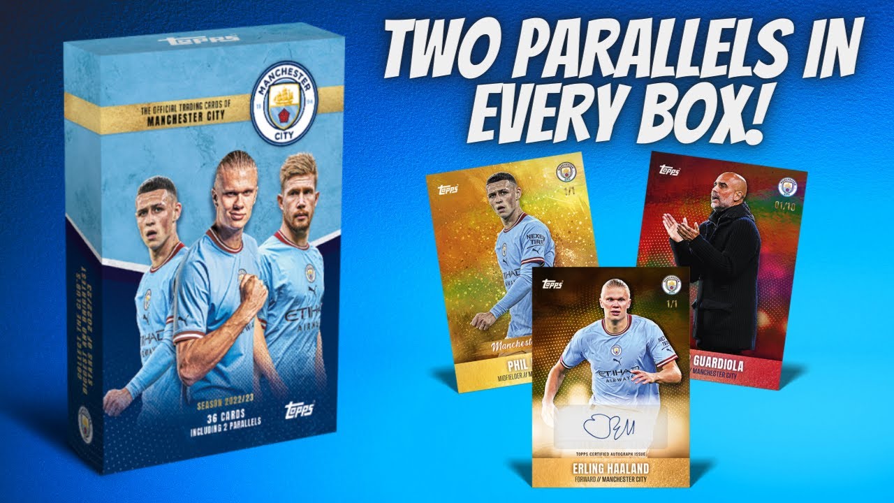 NEW! TWO guaranteed parallels! TOPPS MANCHESTER CITY TEAM SET 2023!