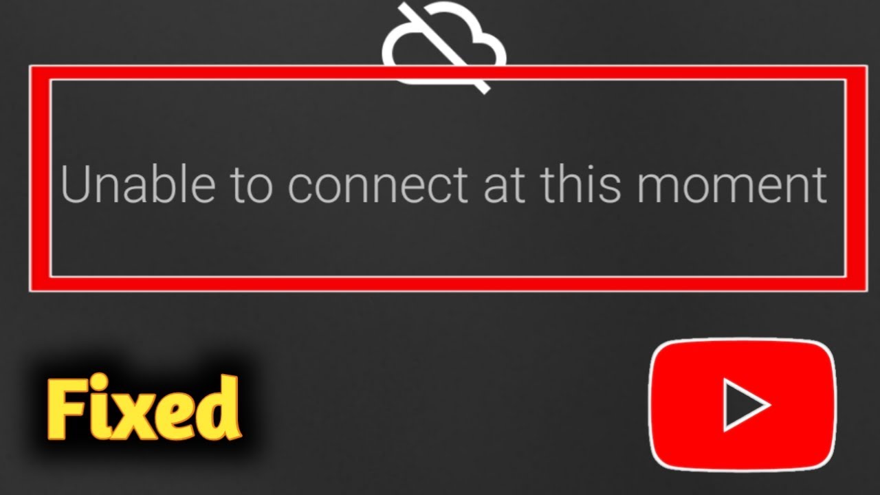 YouTube live unable to connect at this time problem solved
