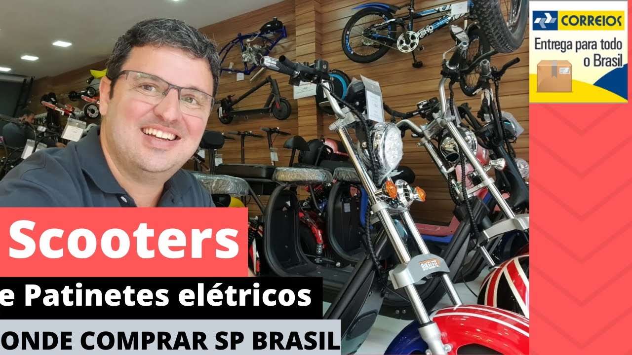 Scooter e patinete elétrico onde comprar em SP. Envia todo Brasil