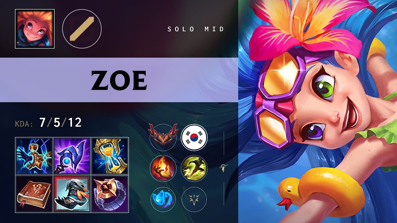 Zoe Mid vs Aurelion Sol - KR Grandmaster Patch 26.18