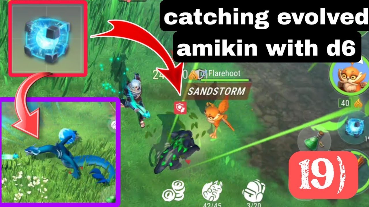 catching whisper and aquasilk evolved amikin with amidice D6 | amikin survival part 1