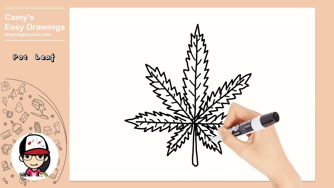 How to Draw a Pot Leaf Easy