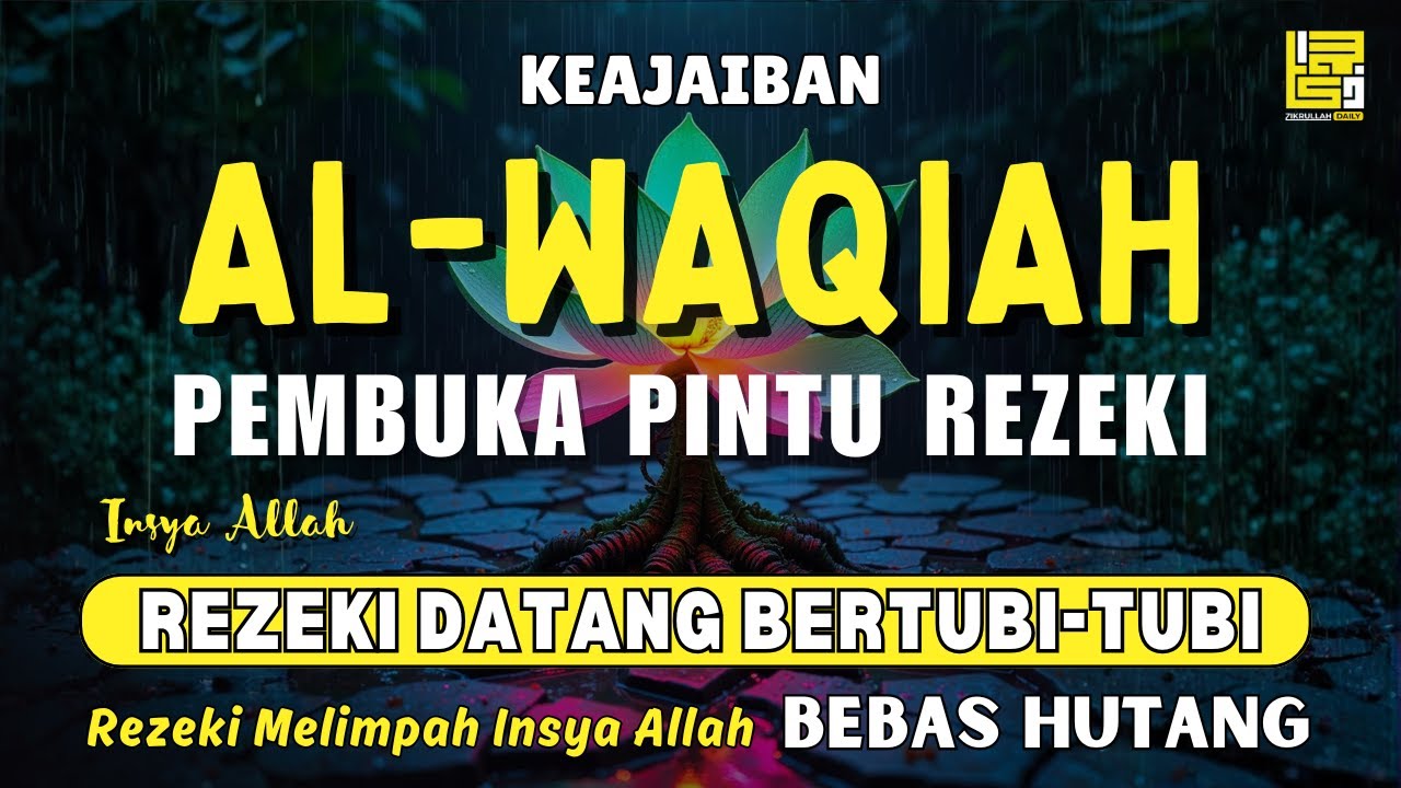 Surat Al WAQIAH 7x, dengarkan hutang lunas, Rezeki datang dari berbagai arah, Bacaan Al Quran Merdu