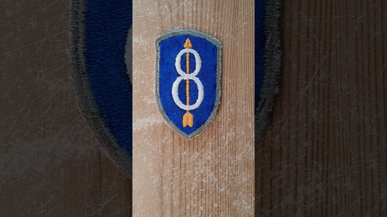 WW2 US 8th Infantry Division Patch (Green Back) #history #shorts