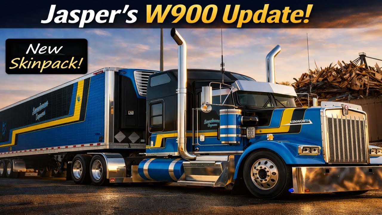 *Kenworth w900L&B* Argon Cylinders Hauled Oakland to Santa Cruz *PNG/TAA Combo* 4K ATS 1.57