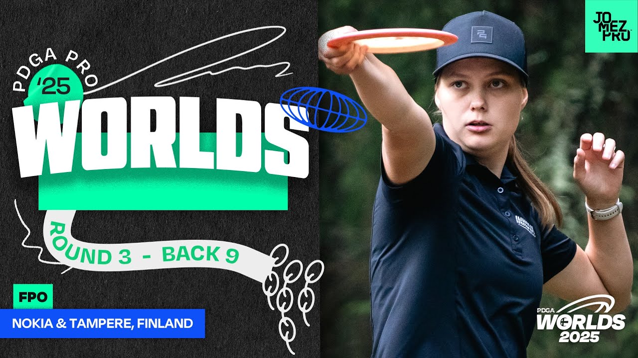 2025 PDGA Pro Worlds | FPO R3B9 | Scoggins, Lehtomäki, Blomroos, Saarinen | Jomez Disc Golf