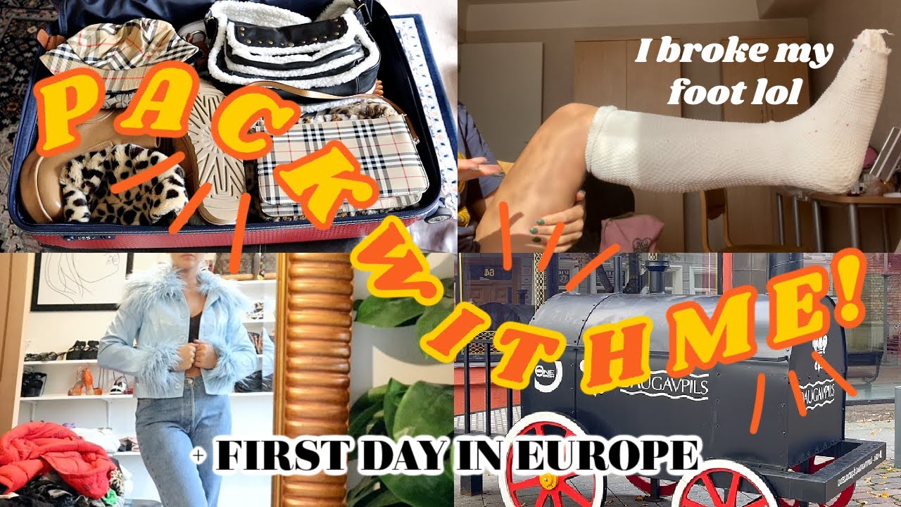 Pack with me + First day in Latvia! ♡