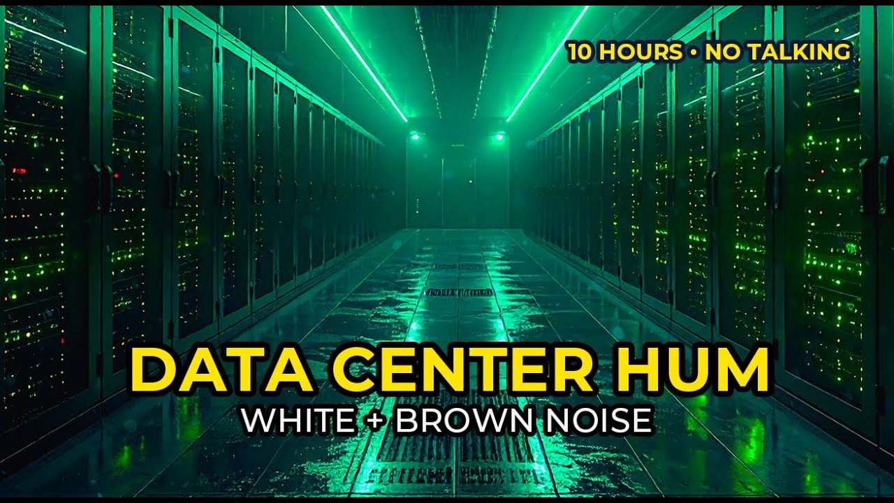 Data Center Hum — 10 Hours of Deep Server Room Brown Noise (Dark Screen)