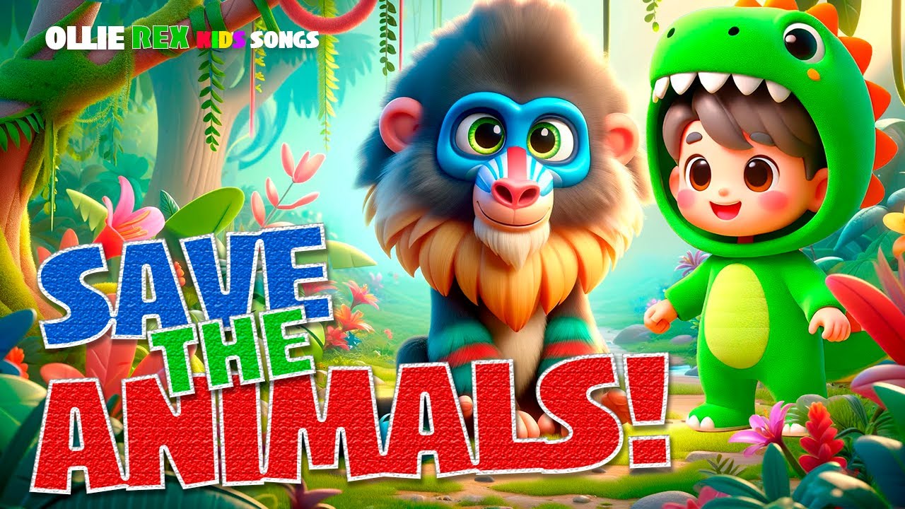 Save the Animals!  Kids Song About Endangered Species | Ollie Rex Kids Songs