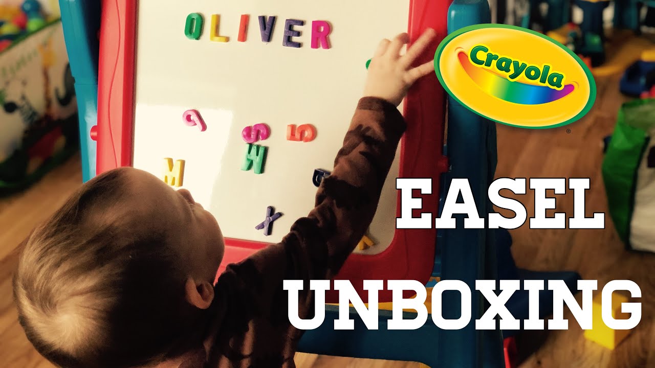 Crayola Easel Unboxing | toddler&rsquo;s first impression | arts and crafts for toddlers