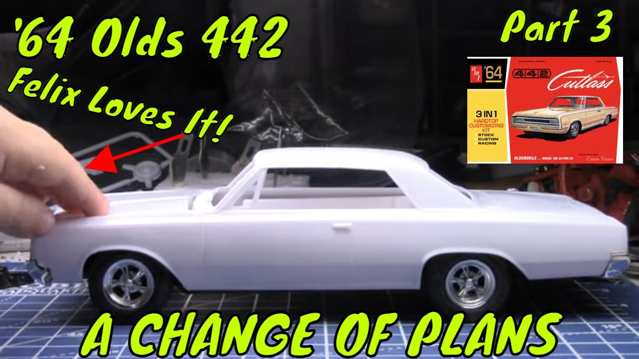 Ep.145 The New AMT 64 Oldsmobile 442 1/25th Scale Model Car build Part 2