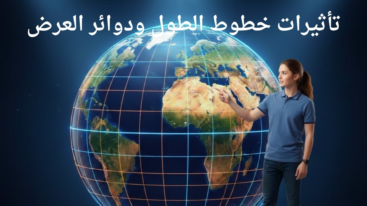 شرح درس تأثيرات خطوط الطول ودوائر العرض  للصف الخامس |المنهج الجديد 2026