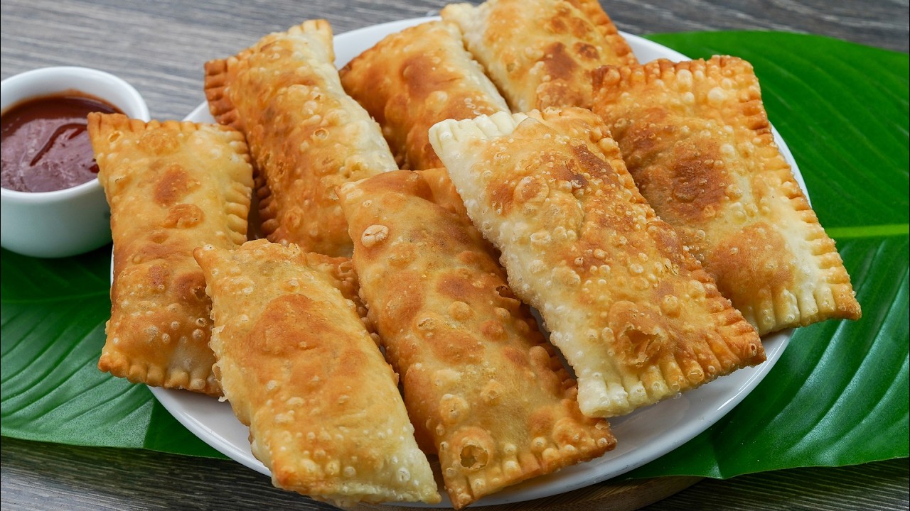 Хрустящие самосы с курицей, приготовленные специально к Рамадану 🌙 | Рецепт хрустящих самос с кур...