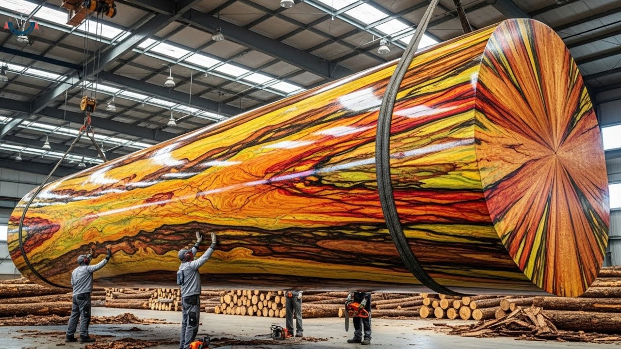 Massive Sawmill ASMR – Как из массива дуба изготавливают роскошную деревянную барную стойку