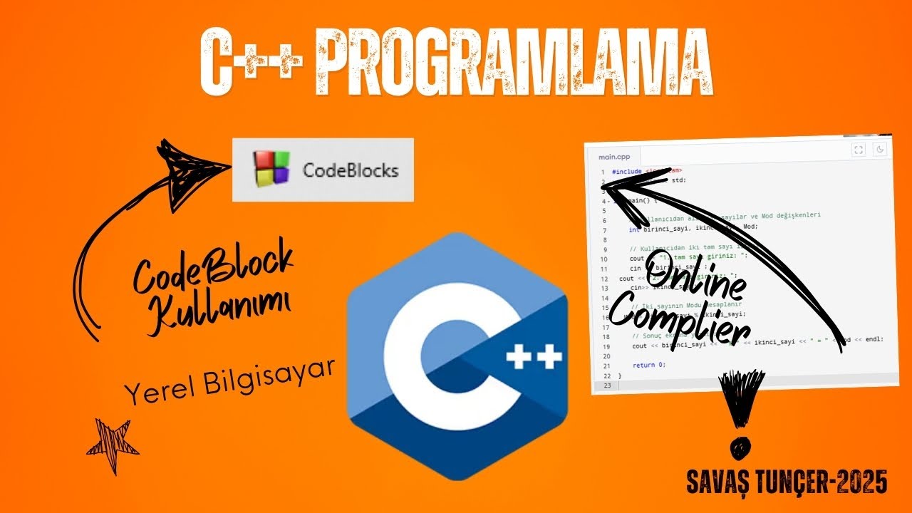 C++ Programlamada Yerel Program (CodeBlocks)  Kurulumu ve Online Derleyici (Complier) Kullanımı