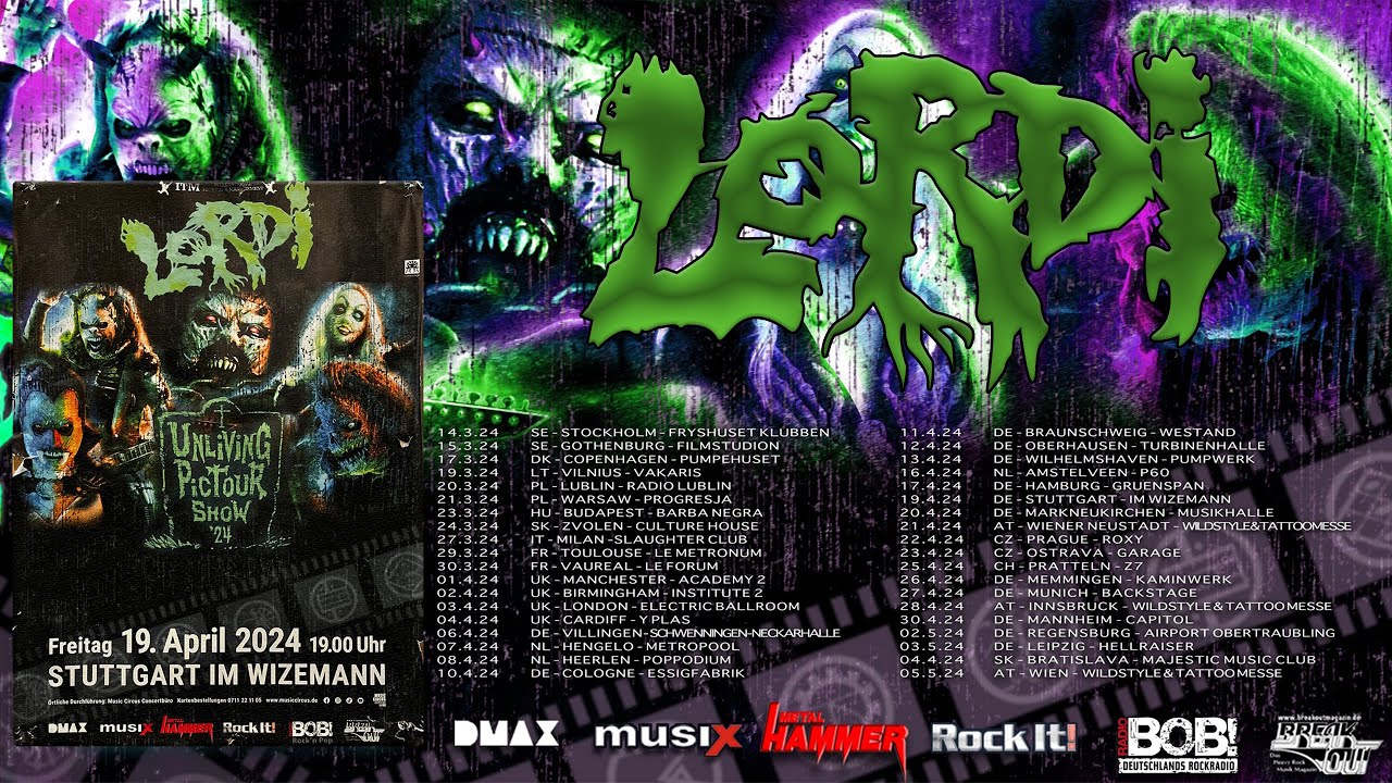 Lordi - live @ Im Wizemann (Halle), Stuttgart, Germany - 19.04.2024 (VIDEO)