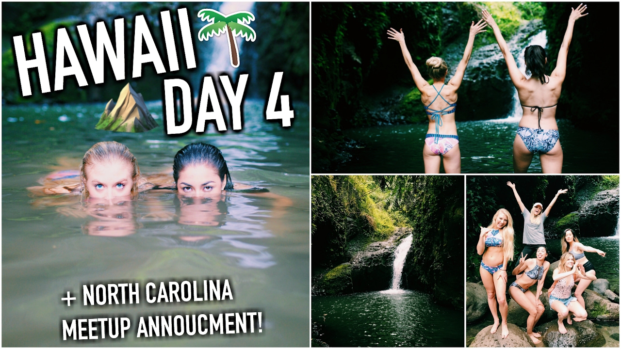 Sneaking Into a Waterfall & Almost Dying + NC MEETUP! - HAWAII DAY 4
