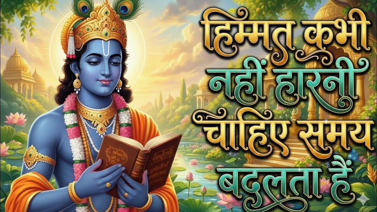 हिम्मत कभी नहीं हारनी चाहिए समय बदलता है #Krishna Motivational Speech #krishnaquotes #viralvideo