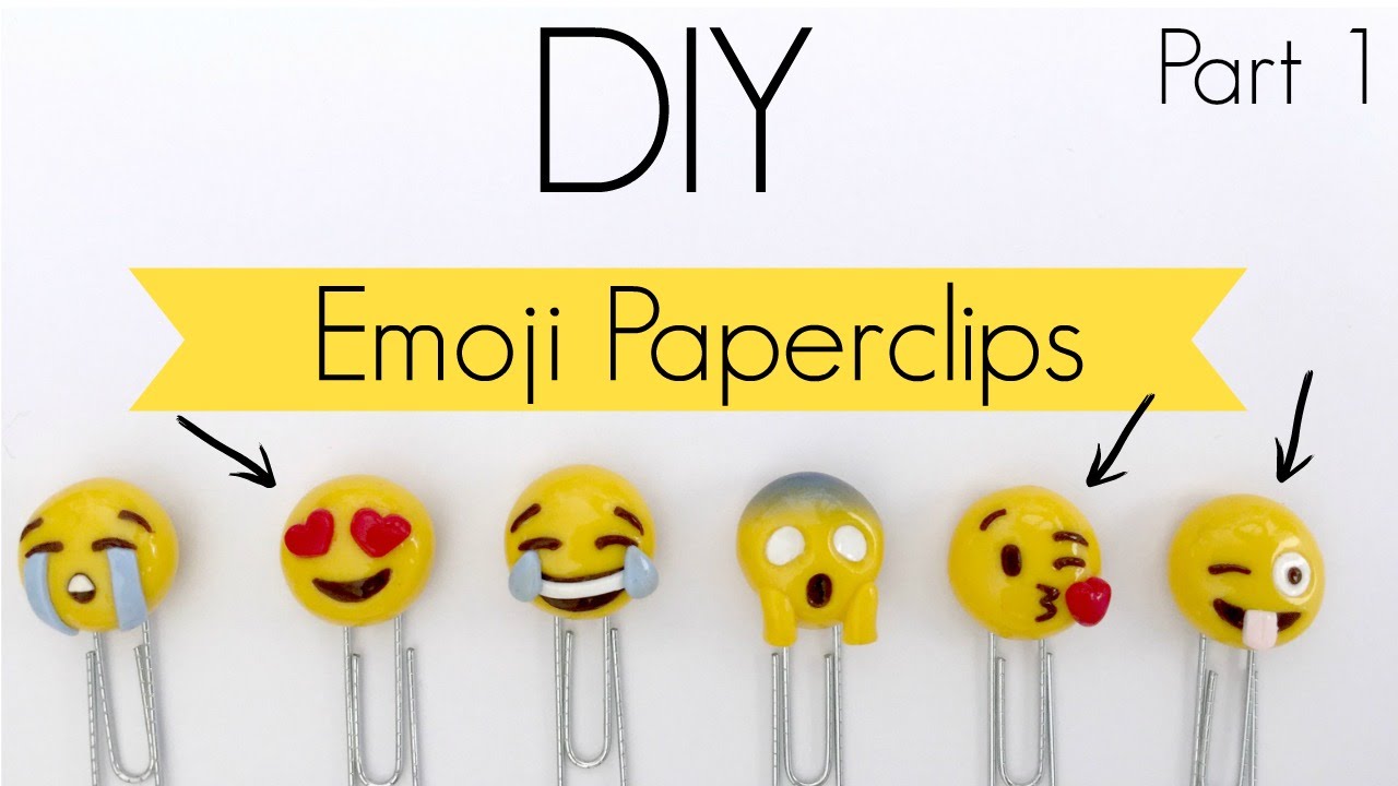 DIY Emoji Paperclip |Polymer Clay| Tutorial
