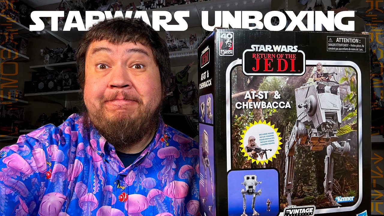 Star Wars Vintage Collection Return of the Jedi AT-ST & Chewbacca Unboxing & Review