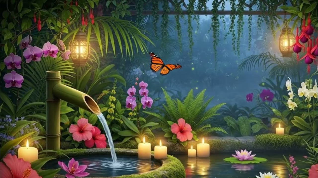 Relaxing Music for Healing 🎹 Paino Sounds, Water Sounds, Relieves Stress, Anxiety