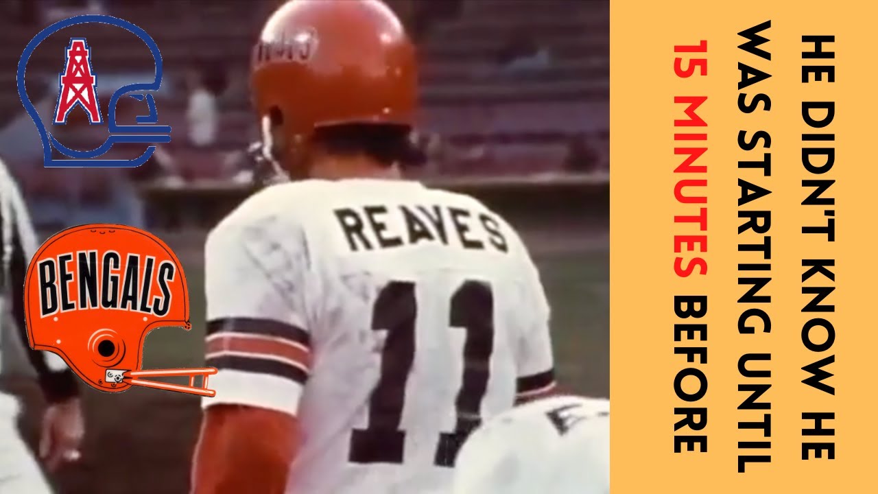 The Most SURPRISING Performance in Bengals HISTORY | John Reaves | Oilers @ Bengals (1975)