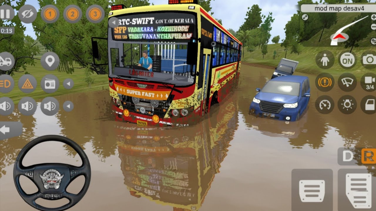KSRTC Drive Very Potholed Road Best Ofroding Too Much Rain Bus Drive Game Amazing Ofroding Video 
