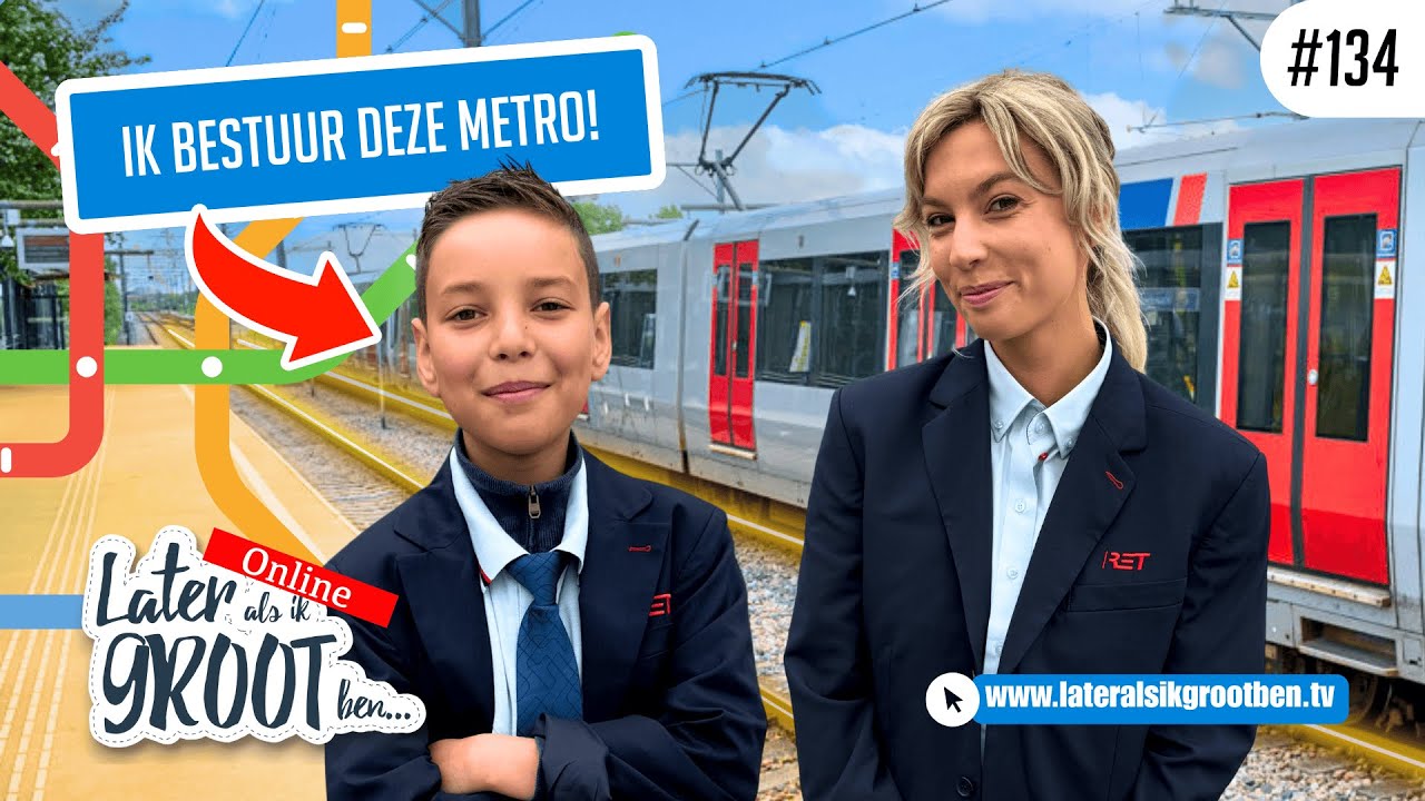 Wauw! de 10-jarige Winston mag zelf een metro besturen 🚇