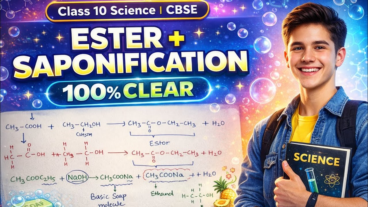 Ester formation and Saponification | class 10 scince ch 4 carbon and it's compound. 