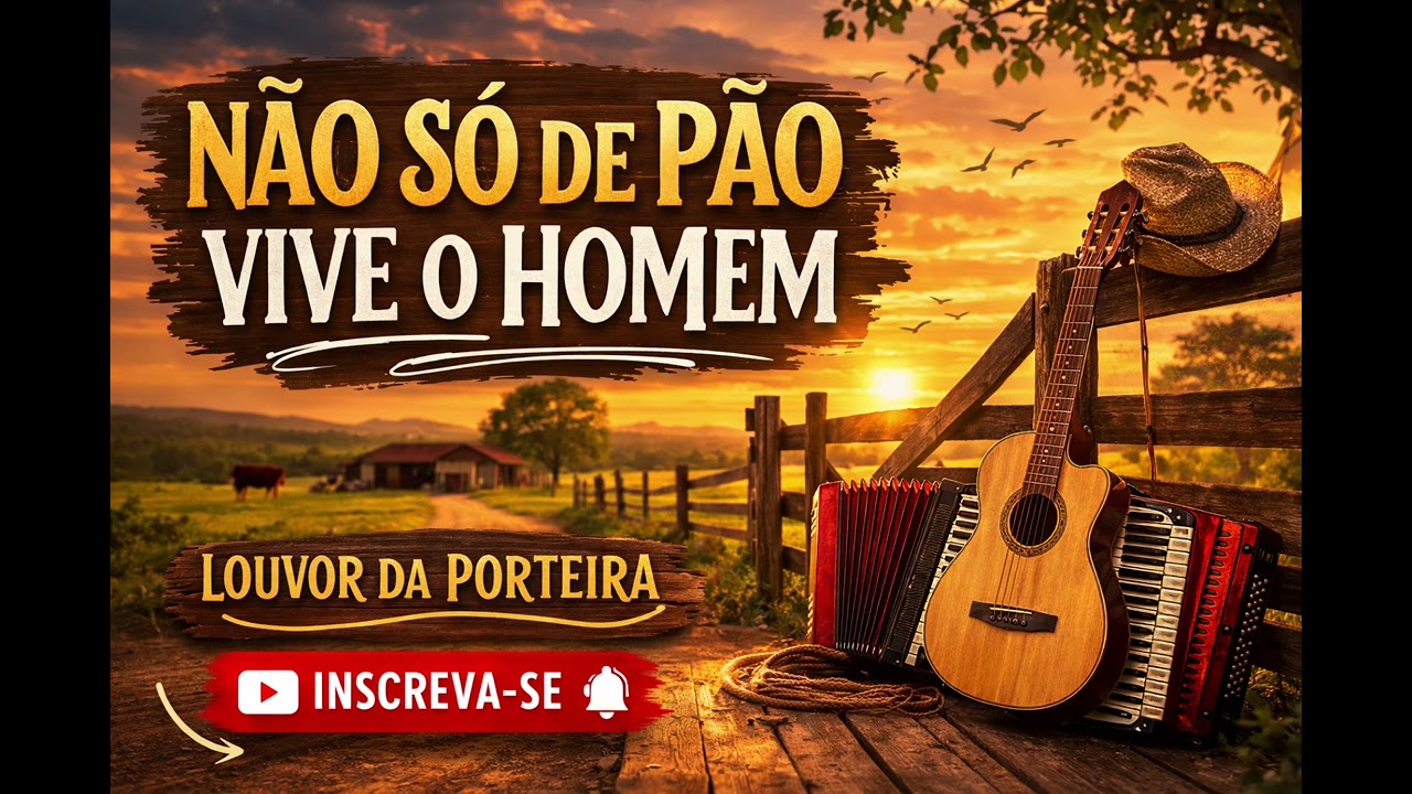 Não Só de Pão Vive o Homem – Louvor Sertanejo Raiz | Louvor da Porteira