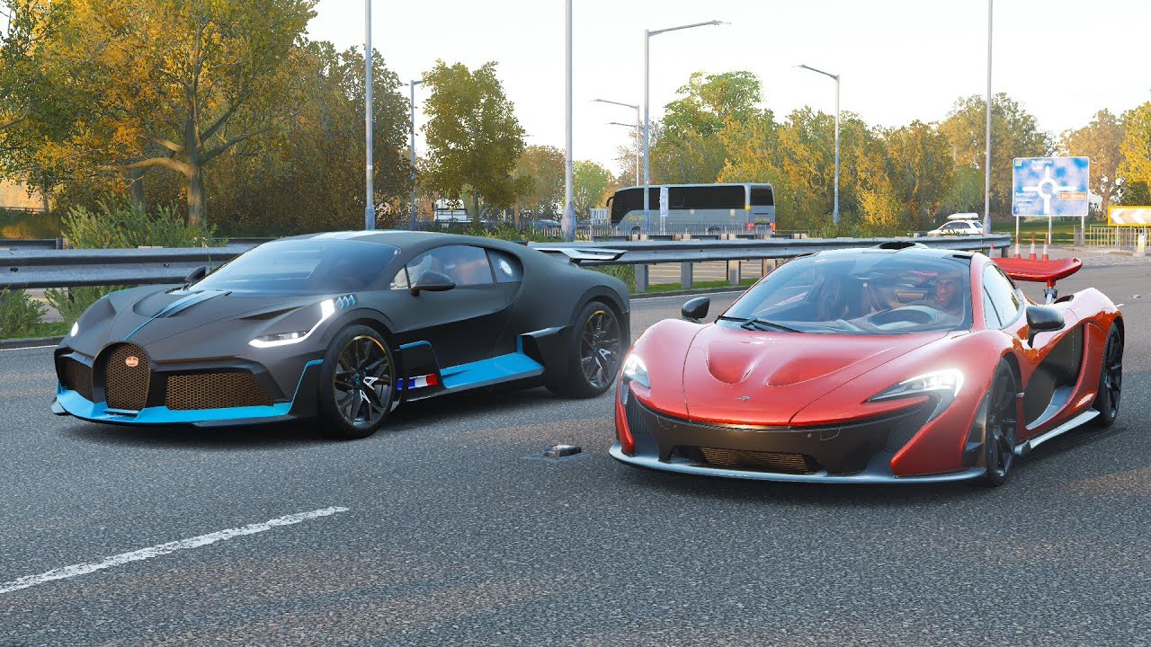 Forza Horizon 4 Drag race: McLaren P1 vs Bugatti Divo