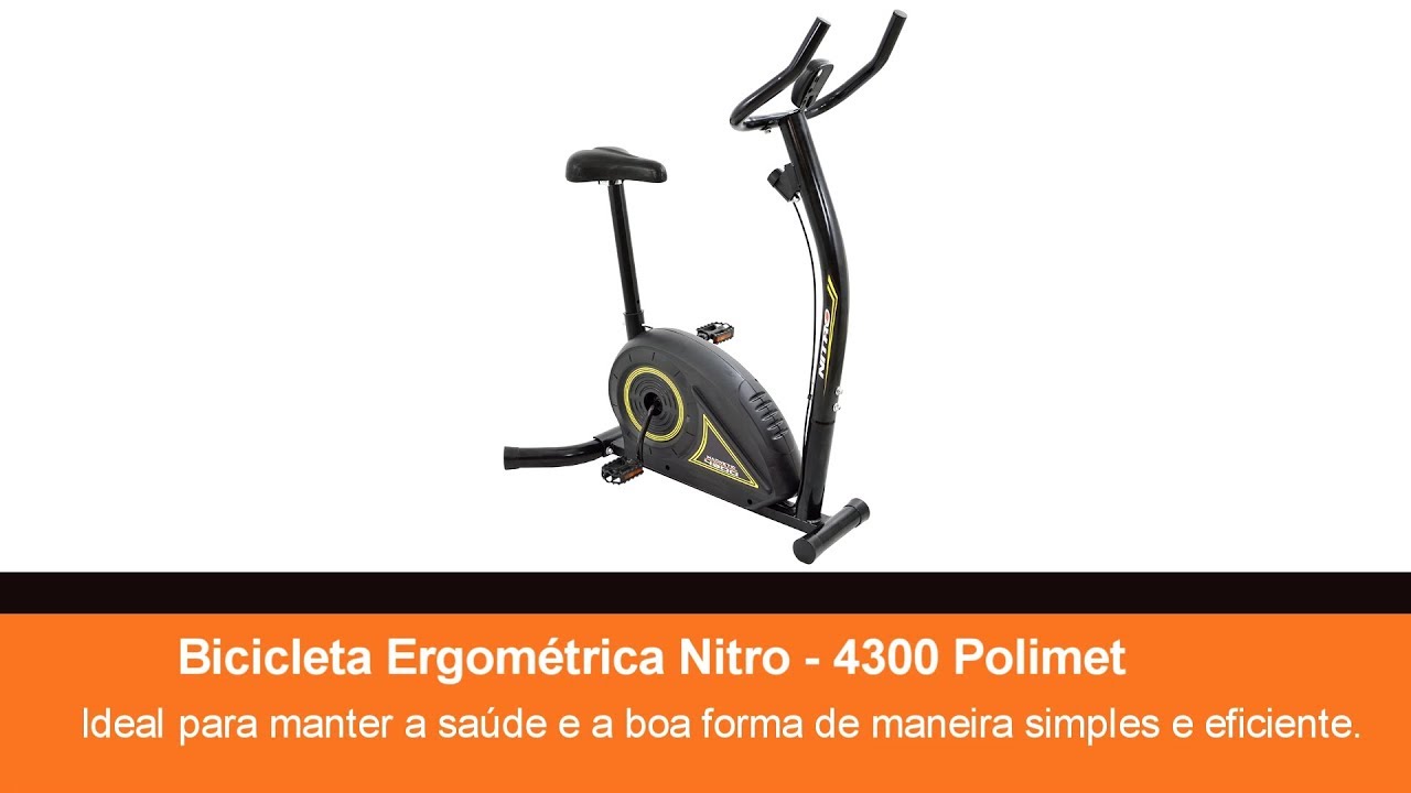 Bicicleta Ergom&eacute;trica Vertical Magn&eacute;tica Nitro 4300 Polimet