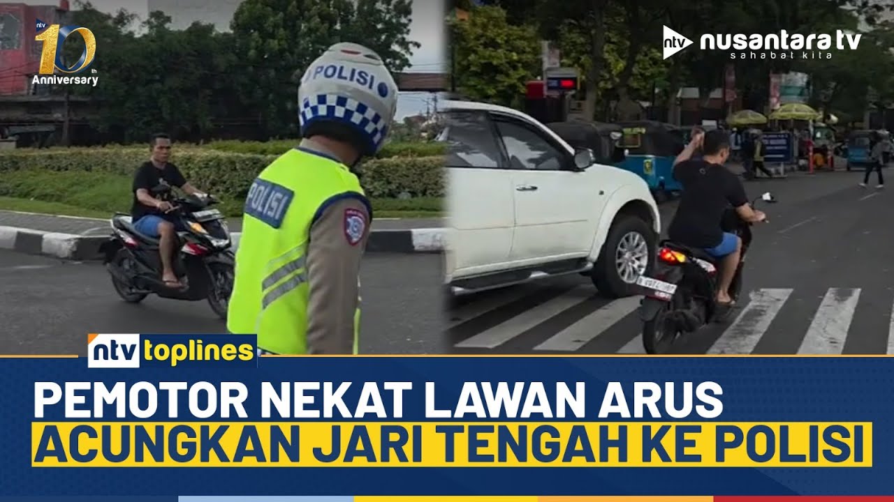 Viral! Pemotor Acungkan Jari Tengah ke Polisi saat Operasi Zebra Jaya di Pasar Senen | NTV TOPLINES