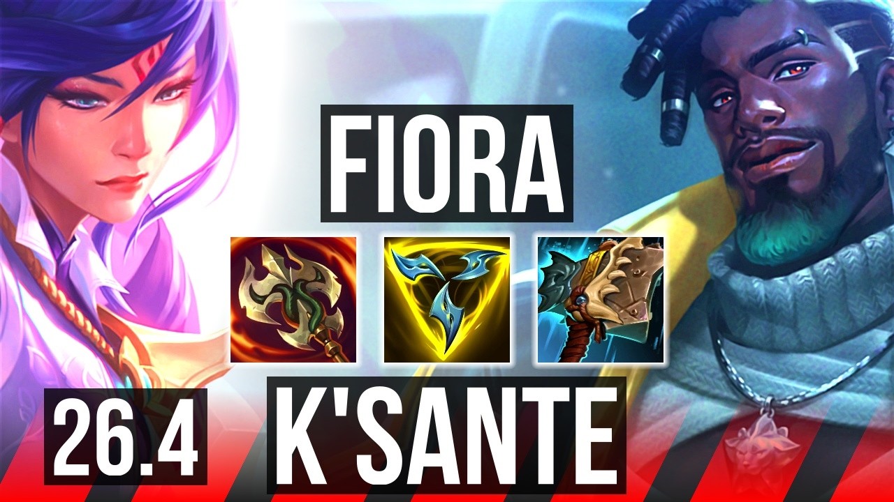 FIORA vs K'SANTE (TOP) | 43K damage | KR Master | 26.4