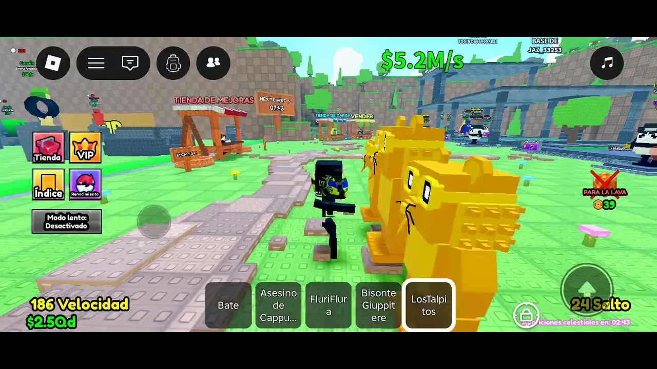 Jugando sobrevive ala laba  por brainrots