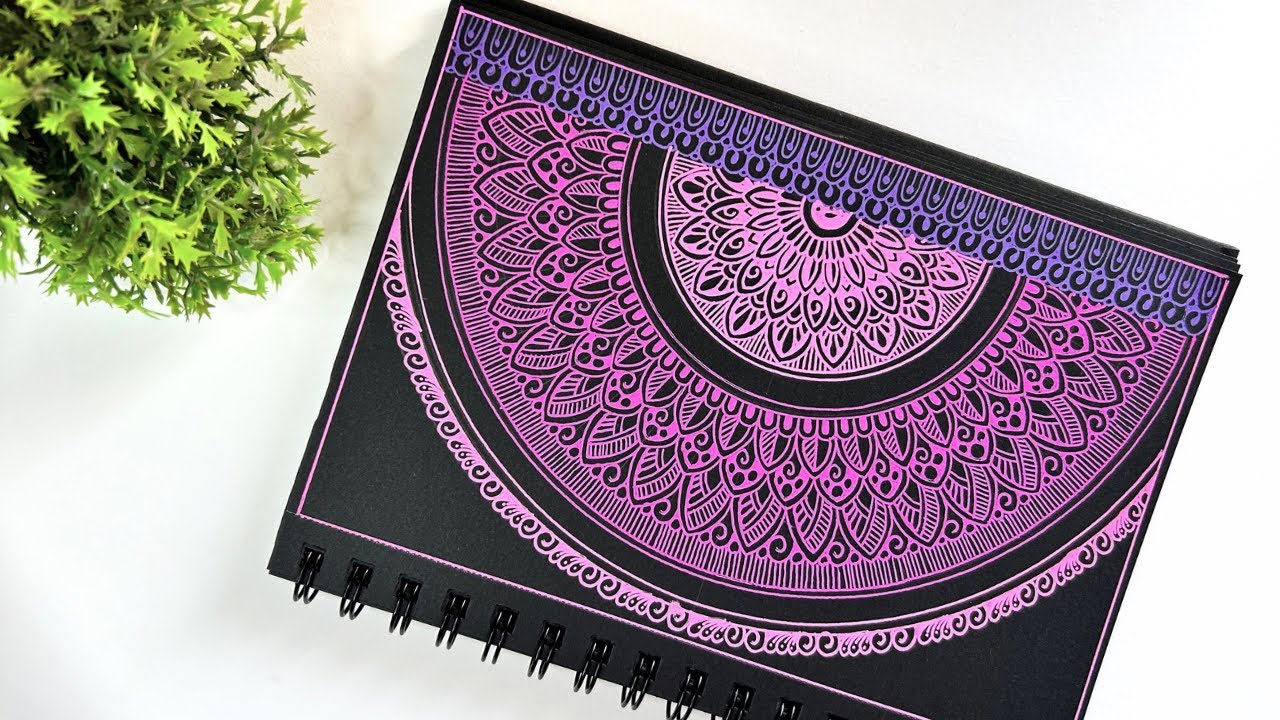 Mandala Art on Black Paper | Mandala Patterns | Zentangle Art