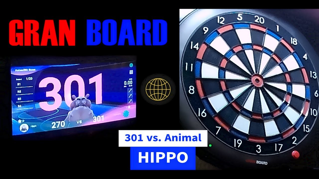 301 Game vs. Animal (HIPPO) - GranBoard Darts