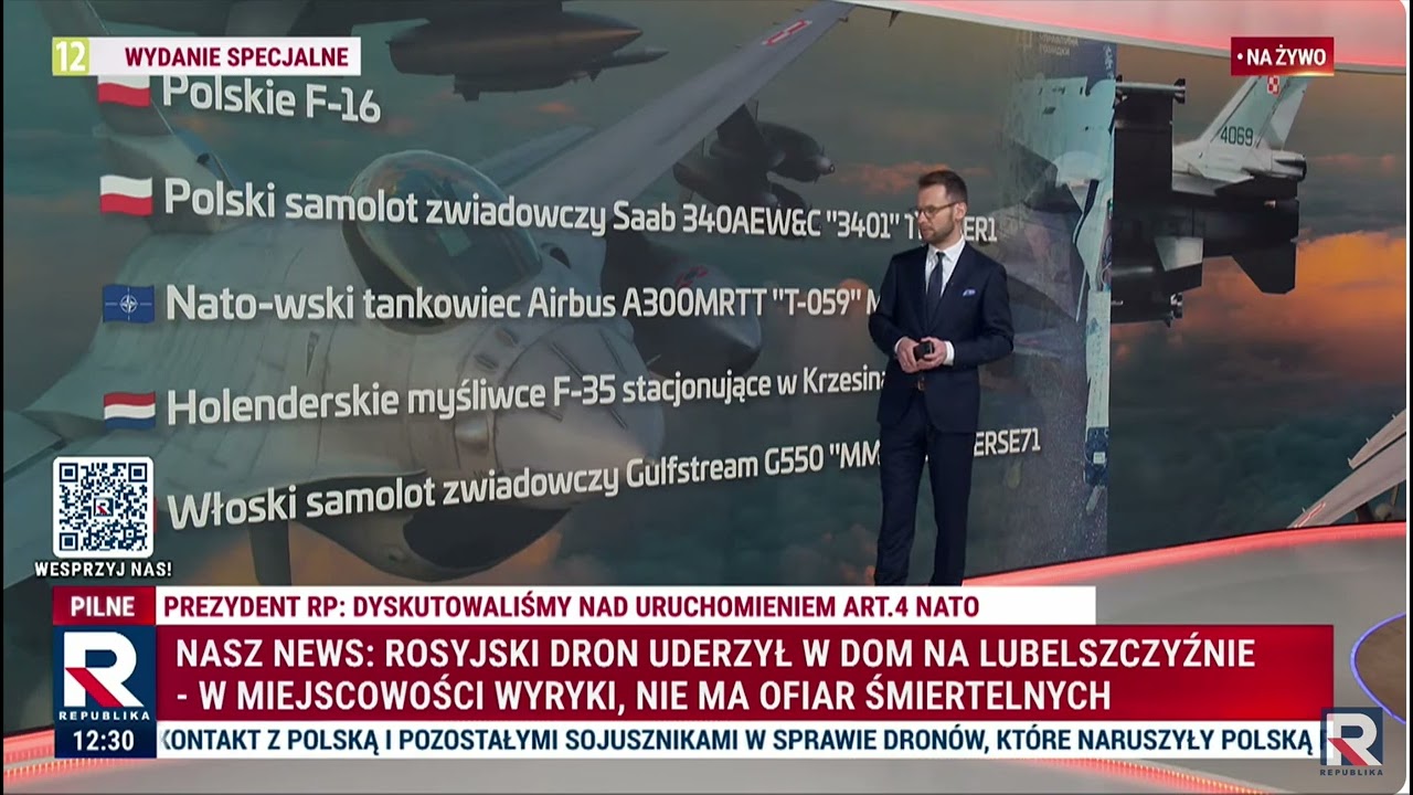 Wrzosek: wiemy, gdzie odnaleziono szczątki dron&oacute;w - leciały przez połowę naszego kraju | Republika