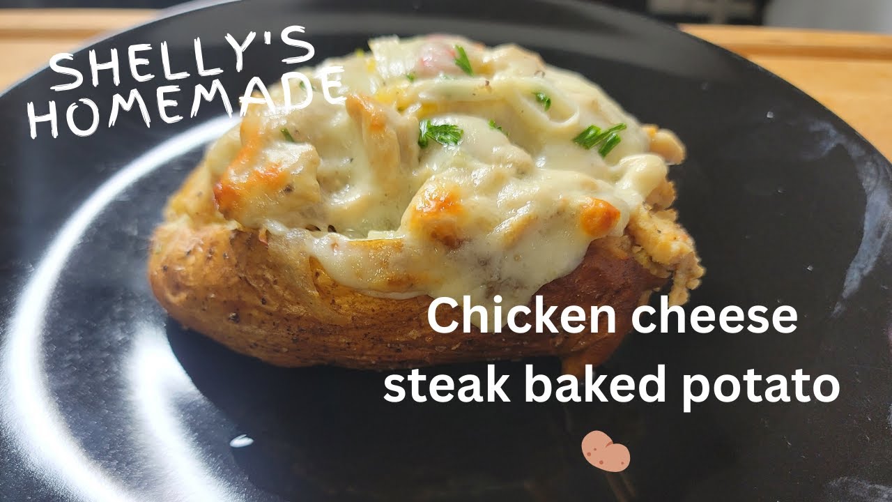Chicken Cheese Steak Baked Potato