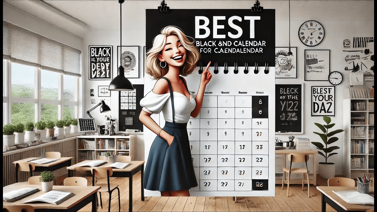 📅 Naozinebi Black White Calendar Bulletin Board | Best Black and White Calendar for Classroom 🏫
