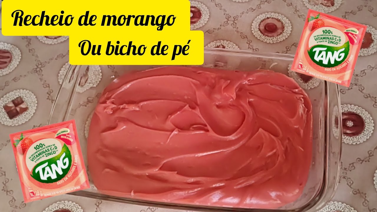 Recheio de morango com suco Tang estruturado para bolo/recheio de bicho de pé