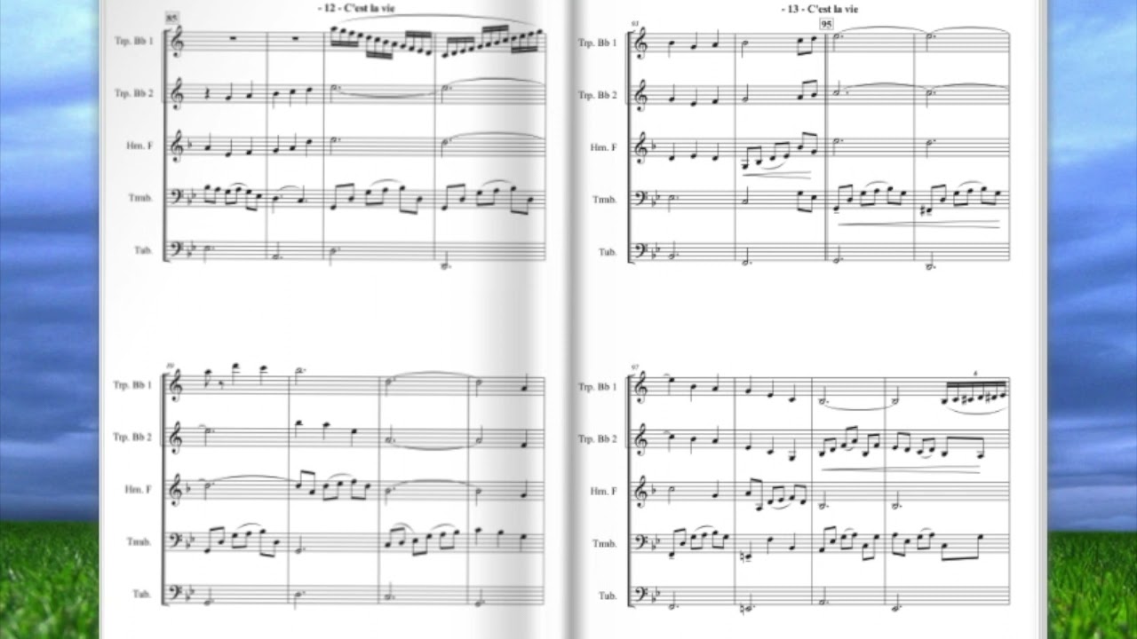 C'est la vie Brass Quintet arranged by Johan de Wit