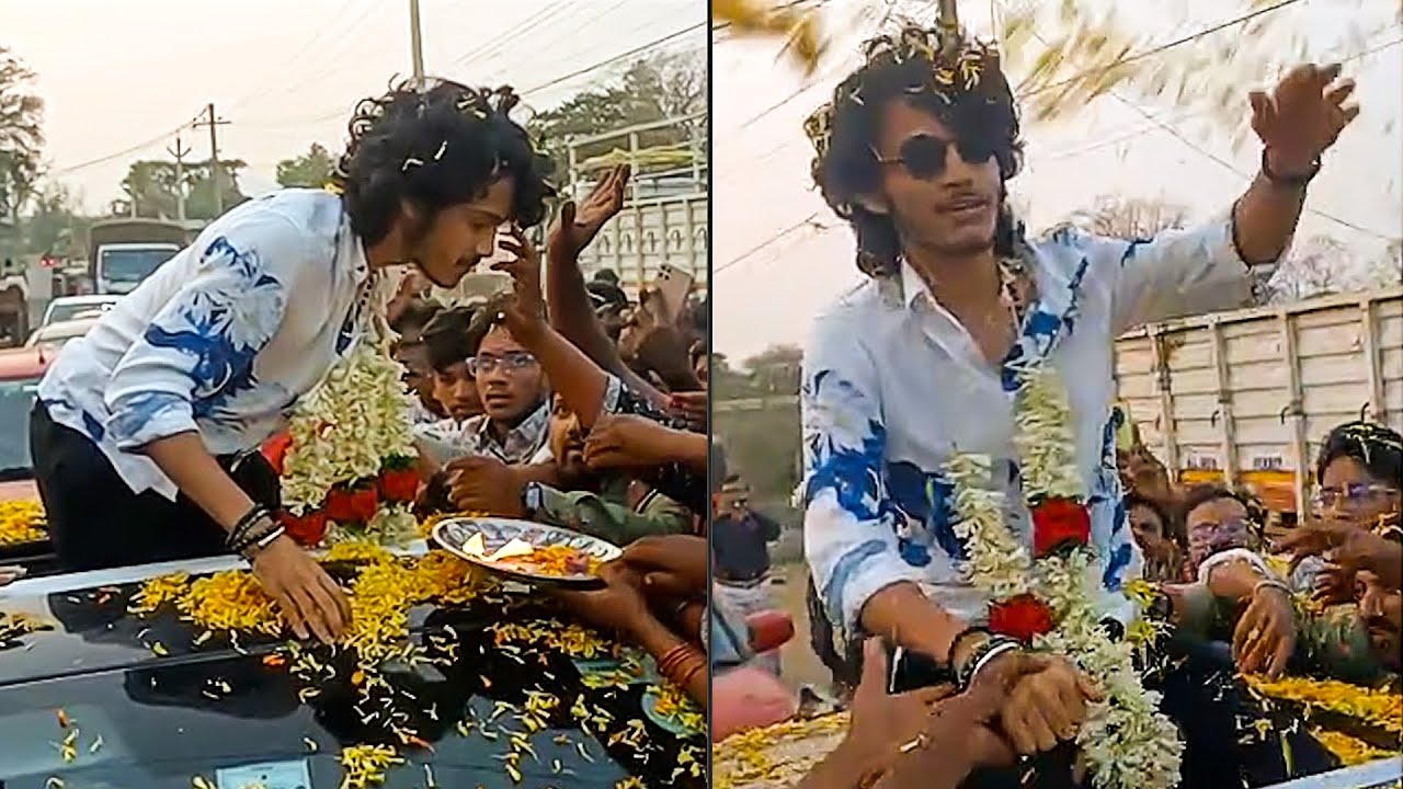Court Movie Hero Roshan Grand Welcome in Kunavaram | TFPC